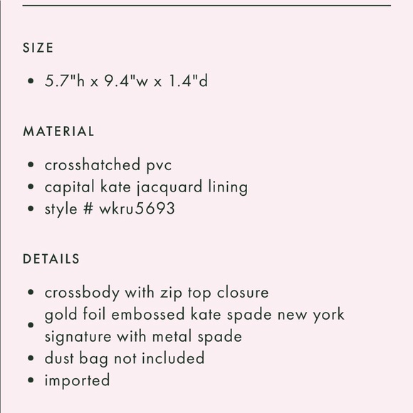 🌸Kate Spade Crossbody Bag Ramey Court - Picture 8 of 8